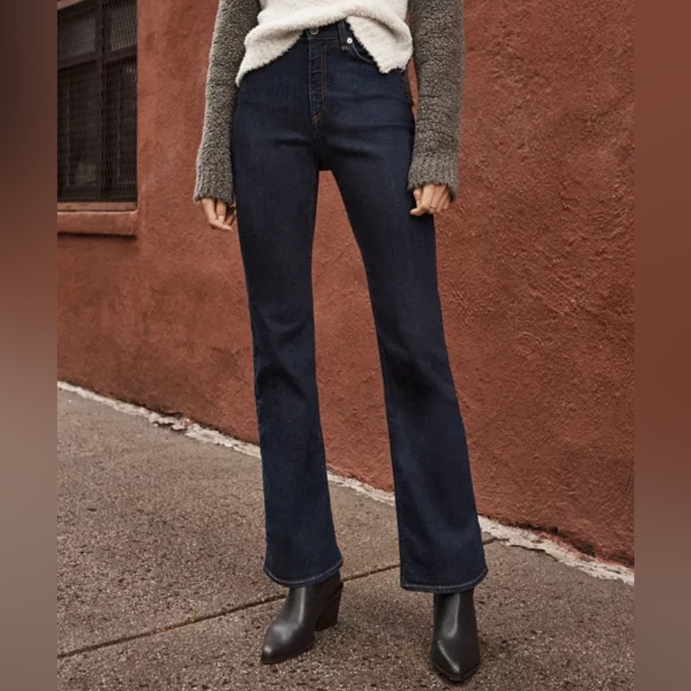 rag & bone NWT Nina High-Rise Boot Jeans – Marine Blue, Size 25